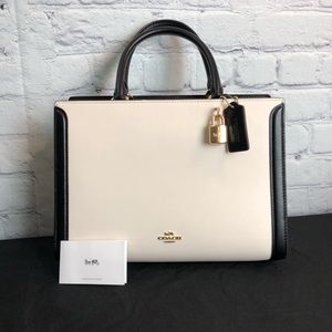 coach zoe carryall colorblock